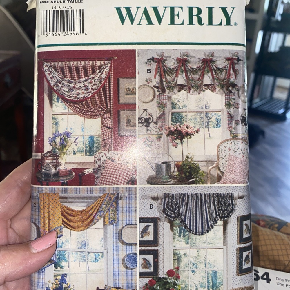Vintage 1996 Butterick Waverly Window Toppers And Curtains Pattern 119 Uncut
